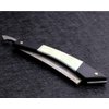 Zertone Damascus Straight Razor with VG10 Steel Blade –Straight Razors for Men with Ebony and Acrylic Scale - Barber Straight Edge Razor (Black)
