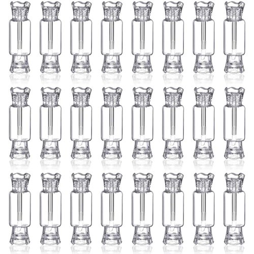 KINMAD 24 Pcs 8ml Portable Lip Gloss Tubes Container Empty Candy Shape Lip Balm Containers Refillable Cosmetic Tubes for Women Girls DIY Cosmetics