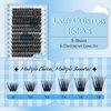 KevKev Lash Extension Kit 168Pcs Lash Clusters Kit DIY Eyelash Extension Kit Lash Bond and Seal Lash Applicator Tool Lash Remover for Eyelash Extensions(Cirrus,D-8-18mix)