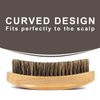 Wave Brush Medium Boar Bristles Hair brush-Designed for Thin and Normal Hair-Mens Curved Military Wave and Beard Brush-Great for 360 Waves