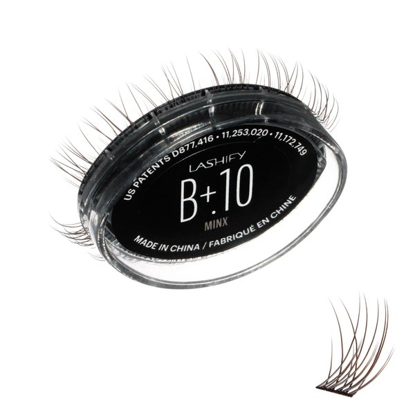 Lashify Bold Plus+ 10mm Gossamer Eyelash Extensions Refill in Minx Color, Easy DIY False Lashes for the Most Delicate, Natural and Long Lasting Look