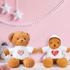 6 Pcs Sublimation Blank Bear Clothes, White Basic Fleece Tee Shirt T Shirts White Sublimation Blank White Bear Hoodie Stuffed Bears DIY