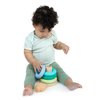 Ingenuity: ity by Ingenuity Cutie Stacks, 4 BPA-Free Rings, Faux Wood Stand, Bear Topper, Unisex, for Ages 6 Months and Up - Nate