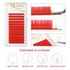 Easy Fan Volume Lashes .07 D Curl Red Volume Lash Extensions 9-16mm Mixed Lash Tray Color Lashes Extension Self Fanning 2D-10D Volume Eyelash Extensions by QUEWEL (Red 0.07 D 9-16mm)