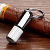 Dophee 1Pc Silver Pocket Stainless Steel Cigar Punch Cutter Key Chain Keyring