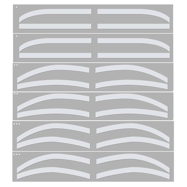 12 pairs Disposable Brow Shaping Sticker Microblading Eyebrow Shaping Sticker Adhesive Eyebrow Stencils Tattoo Eyebrow Stamp Airbrush Brows Tape (2 bags-12 Pairs)