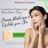 Majestic Lather Peppermint Exfoliating Luxury Bar Soap. For Men & Women. Moisturize, Nourish and Exfoliate Delicate Areas. For All Skin Types. Made in the USA. 5.0 Oz.