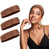 3 Pack Wig Grip Band for Women Girls,Wig Accessories for Women,Elastic Bands for Wig,Adjustable Velvet Wig Band for Keeping Wigs in Place, No-slip Wig Grip Headband (Brown)