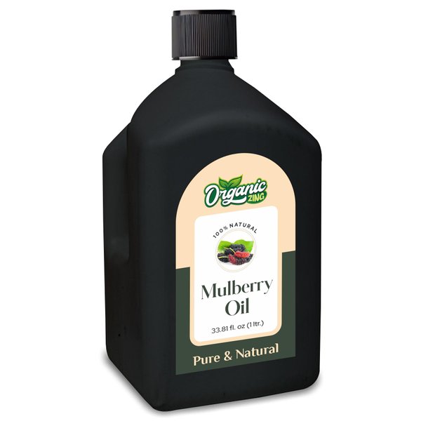 Organic Zing Mulberry (Morus alba) Oil | Pure & Natural Carrier Oil for Aroma, Skincare & Massage - 1000ml/ 33.8 Fl oz