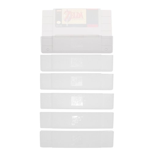 GGG0018 Video Game Cartridge Dust Cover 6 Pack: for Super Nintendo Games (SNES Protector Sleeve Cover or Case)