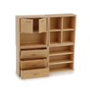 4PCS Miniature Furniture Set Wooden Cabinet Cupboard 1:12 Dollhouse Various Styles Decoration DIY Dollhouse Freely Combinable Furniture Kit Kitchen Bedroom Living Room Display Ornaments (Wood)