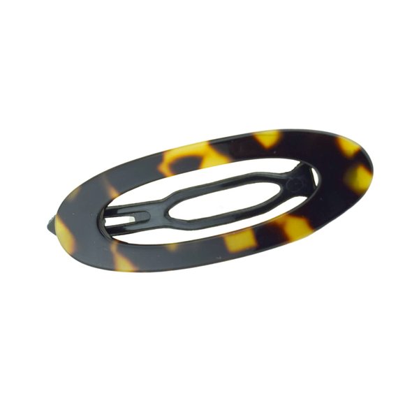 French Amie Oval Cut Out Small 2.5” Celluloid French Hair Slides Clips for Women Tige Boule Metal Free Clasp Handmade Girls Side Slide-in Barrette Clip Women Hair Accessories Strong Hold No Slip Grip