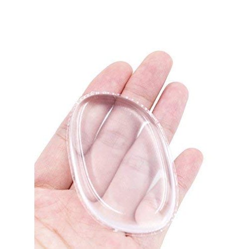 3 Pack Silicone Makeup Sponge [Washable] Premium Quality - Clear Silisponge Cosmetic Puff Pad - Liquid/Gel Foundation, Highlighter, Make Up, Concealer, Primer & BB Cream Applicator