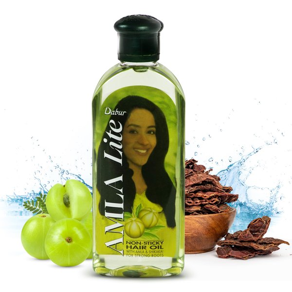 Dabur Amla Lite Hair Oil - Natural Moisturizing, Strengthening and Hair Oil Elixir for Healthy Scalp, Promotes Nourishing Hair Oil for Soft, Manageable, Long and Smooth Hair From Root to Tip - 200 ML