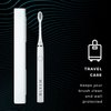 Gleem Battery Power Electric Toothbrush with Travel Case, Soft Bristles, White