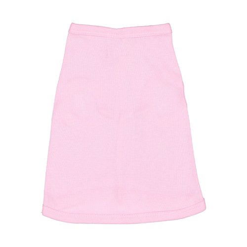 Doggie Skins 100% Combed Ringspun Cotton 1x1 Baby Rib Dog Tank Top, Pink, X-Small