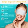 Heated Eye Steam 12 Mask for Dry Eyes Self Warm Compress Dark Circles Puffiness Treatment Warming Eye Mask for Relaxation & Moist Heat Therapy Fatigue, Stress, and Migraine 6 Aromas Home Spa Eye Pad