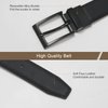 AWAYTR Reversible Kids Belts for Boys - Black and Brown Leather Belt for School Uniform Casual Jeans (80cm,Black)