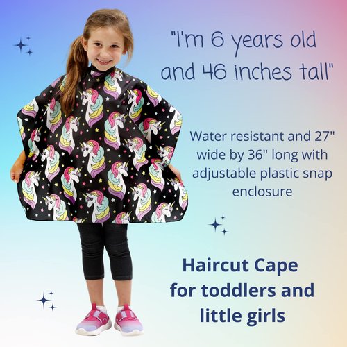 Plum Hill Kids Unicorn Hair Cutting Cape - Size 7, Girls