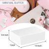 MARYTON Nail Buffer Mini Block File, 130 Count (White), 120 Grit, Fine, Acrylic
