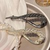 2pcs New Rhinestone One Word Hair Clips French Banana Clip Super Flash Twist Hairpin Non Slip Jaw Hair Claws Hair Accessories