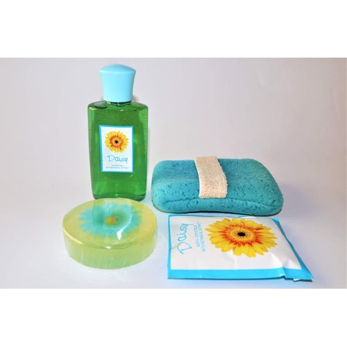 Bath Gift Set | Glycerin bar soap, Hand sponge, Bath fizzer and Bubbles, Perfect for Bubble & Spa Bath. for Kids, Gifts idea for Her/Him, Boys, Girls, Babies, Daisy gift set