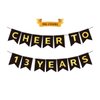 CHEERS TO 13 YEARS Banner, Pre-Strung, Black Gold 13th Birthday and Anniversary Party Decorations, Happy 13th Birthday Banner, Thirteen Anniversary Party Banner, 13 Year Old Blessed & Loved Banner