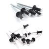 ISPINNER 100pcs 1/8" x 3/8" Aluminum Blind Rivets, 3.2 x 10mm Pop Rivets, Pack of 100 (Black)