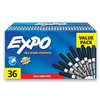 EXPO Low Odor Dry Erase Markers, Fine Tip, Black, 36 Count