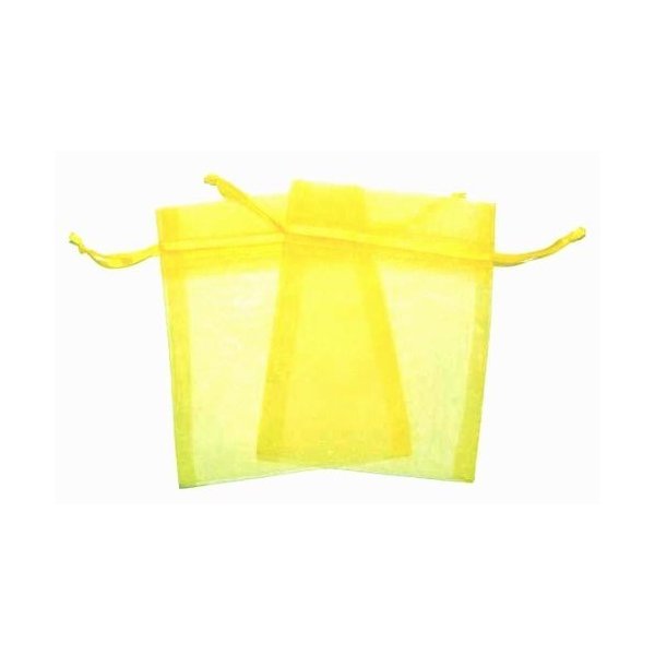36 Organza Favor Gift Bags - 3"x4" - Yellow