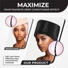 Hair Steamer For Natural Hair Home Use w/10-level Heats Up Quickly, Heat Cap For Deep Conditioning - Thermal Heat Cap For Black Hair, Great For Deep Conditioner (Black)