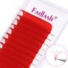 Colored Lash Extensions Mixed Tray Volume Lash Extensions Easy Fan Volume Lashes Red Lash Extensions Flowering 0.07 Color Lashes Extension (Red-0.07D-20-25mm)