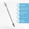 A2Z Lab Spatula Stainless Steel, Laboratory Double-Ended Spatula, Micro Spatula, Shovel Tapered Arrow End Flat Ends- Sampling Mixing Transfering Spatula For Cosmetic Lab Handling Cream, Gel, Powder 7"