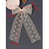 LFOUVRE Lace Hair Bows for Women Girls,Beige Lace Hair Ribbon Embroidered Flower Hair Clips for Women, Bow Hair Clips Big Hair Bow with Long Tail,Bowknot Barrettes Hair Accessories for Women 3pcs