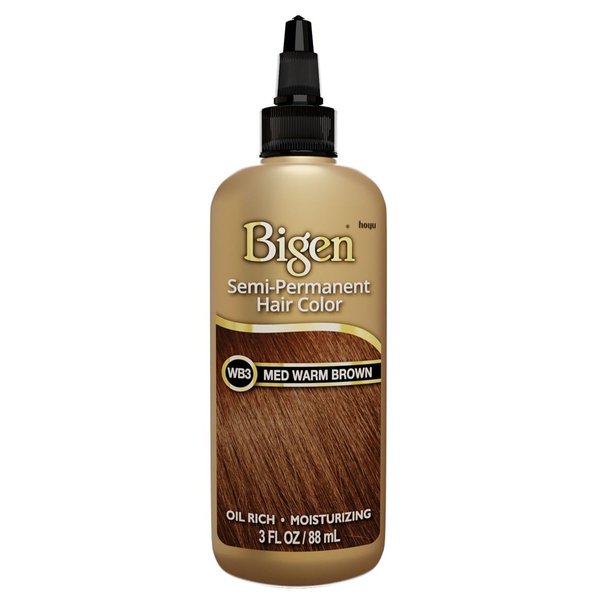 WB3 Medium Warm Brown Bigen Semi Permanent Hair Color (3 Pack)