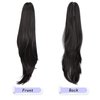 ponytail extension,24" claw clip hair extensions ponytail Long straight hair Hair Extension Natural Looking Synthetic Hairpiece for Women Natural Black