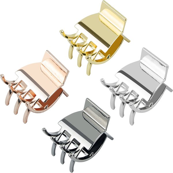 Small Hair Claw Clips Metal Hair Clips for Women Girls Fine Hair, 1.3 Inch Medium Claw Clips for Thick/Thin Hair, Non Slip Hair Jaw Clips Strong Hold Hair Clamps with Gift Box (4 Pack)