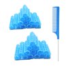 Ulifebetter 28PCS Self Grip Small Hair Rollers Set, 0.6in Plastic No Heat Roller Hair Curlers with Comb Heatless Clips for Short Fine Thin Hair(Blue)
