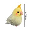 Nohito Realistic Yellow Cockatiel Parrot Bird Plush Toy Stuffed Animal Simulation Fake Bird Cockatoo Stuffed Animals Cute Little Bird Plushie Doll Gifts for Kids 4.9'' (Yellow, M)