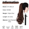 Ponytail Extension 30 Inch Flexible Wrap OTO BELLA Around Ponytail Hair Extensions 120g Long Curly Synthetic Ponytail Wavy Pretty Hair Ponytails Hairpieces For Women Daily Use (M33M)