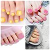 SILPECWEE 20 Sheets Light Color Nail Wraps for Toes Self Adhesive Toenail Polish Strips Gel Nail Strips Stick on Nail Polish Stickers Toenails Stickers Decals Nail Art Design with Nail File