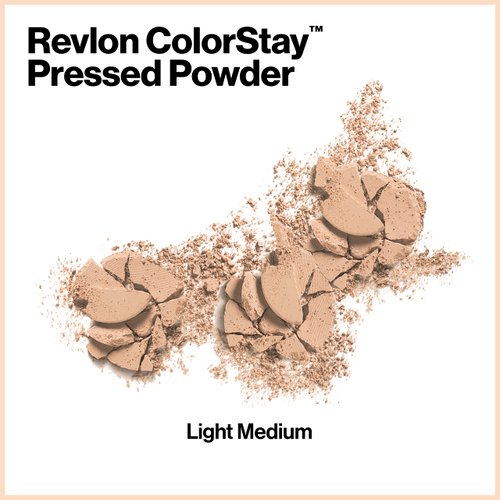 Revlon Face Powder, ColorStay 16 Hour Face Makeup, Longwear Medium- Full Coverage with Flawless Finish, Shine & Oil Free, 830 Light Medium, 0.3 Oz