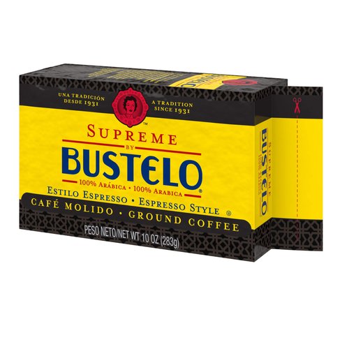 Supreme by Bustelo Espresso Style Dark Roast Ground Coffee Brick, 10 Ounces