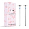BQAN 2Pcs Nail Drill Bits Diamond Cuticle Removal Bit for Acrylic Nails Manicure Nail Prep and Nail Gel Polish Remover, 3/32" Shank -Silver Saucer-