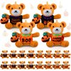 RoundFunny 20 Pcs Halloween Stuffed Animals Bears Bulk 4.5 Inch Mini Plush Bears with Halloween T-Shirt and Jack O Lantern Mini Bear Toys for Kids Halloween Party Favors Trick or Treat Supply