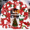 MOMOSHERO Christmas Balloons Arch Garland Kit, 131Pcs Red White Green Balloons Snowman Gift Box Candy Cane Foil Balloon for Birthday Baby Shower Party Decorations Supplies