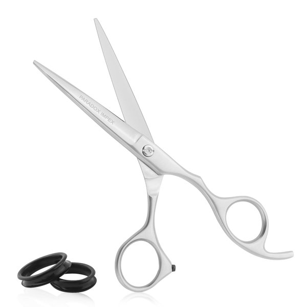 PARADOX IMPEX - Hair Cutting Scissors, 6.5” Japanese Stainless Steel Barber Scissors, Hair Scissors with Razor Edge Blades for Men, Women, Old Age and Kids, (Silver, 6.5 inches)