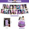 35 Pieces Singer Party Decoration, Include Singer Birthday Banner Honeycomb Centerpieces Cake Topper Party Latex Balloons for Pop Singer Birthday Party Supplies