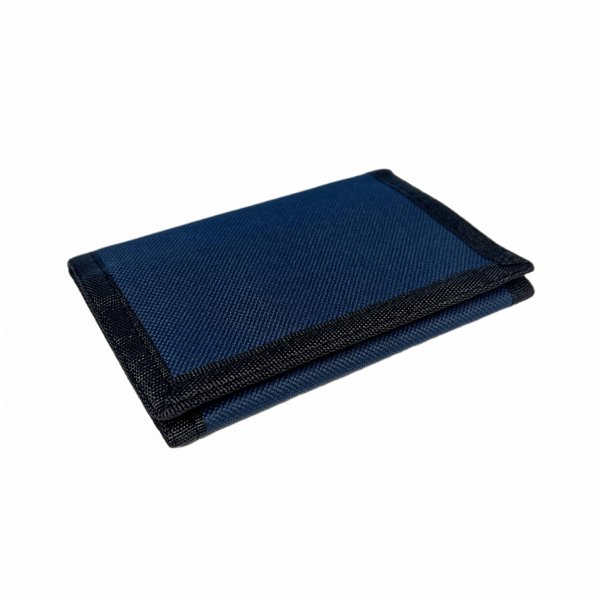 Nitort Wallet, Nylon Outdoor Sports Wallets for Kid, Lovely Wallet with Zipper for Kids- Front Pocket Wallet with Magic Sticker, Navy Blue