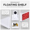 BRAINWAVZ Screwless 4" Universal Shelf for Cloud Security Camera, Baby Monitor, Small Speakers, Electronics & More, No Tools, VHB Tape Strong Adheasive, Easy to Install (White)